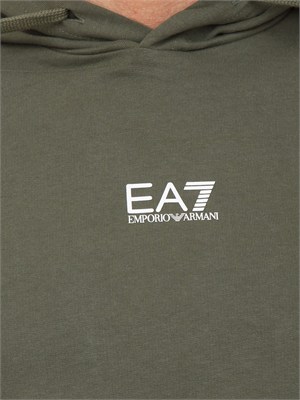 Tuta sportiva verde EA7 Core Identity in cotone in UOMO