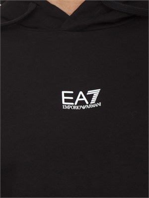 Tuta sportiva nero EA7 Core Identity in cotone in UOMO