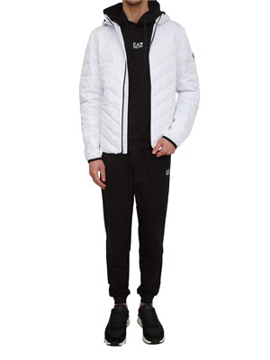 Tuta sportiva nero EA7 Core Identity in cotone in UOMO