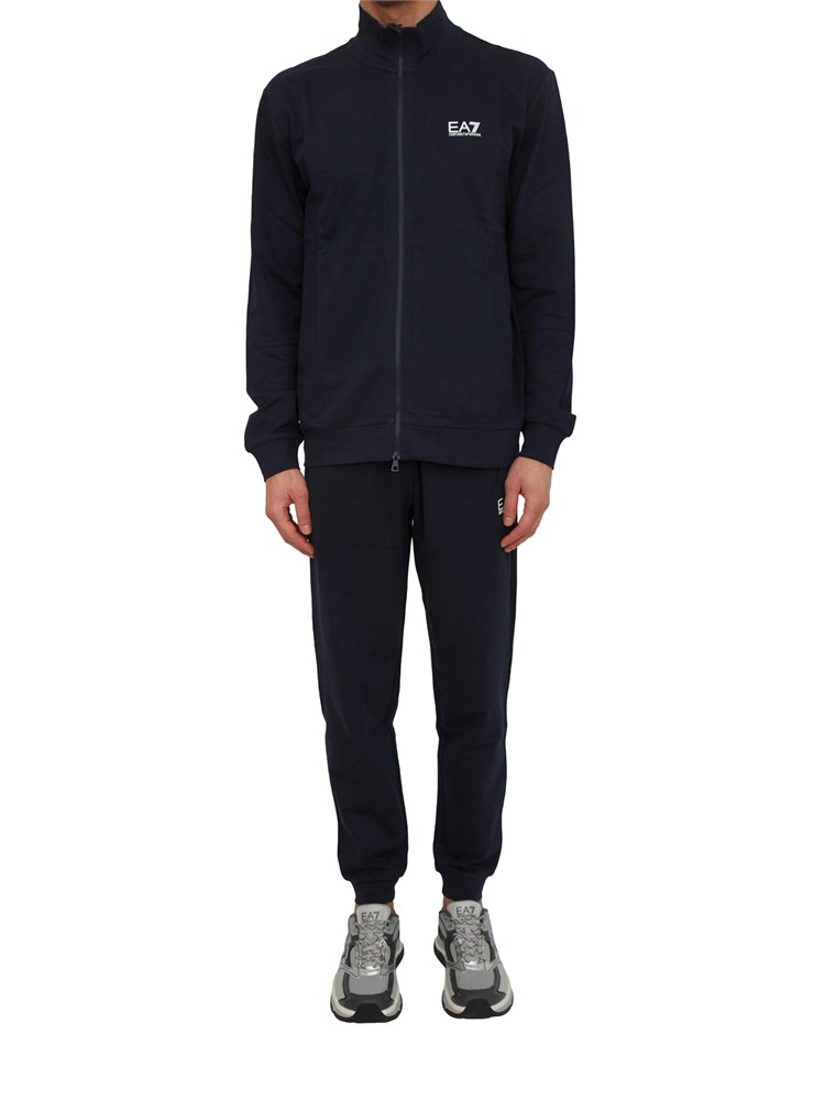 Tuta sportiva blu EA7 Core Identity in cotone