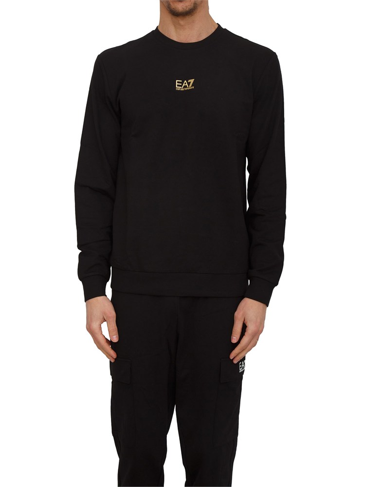 Felpa EA7 Emporio Armani in cotone nero