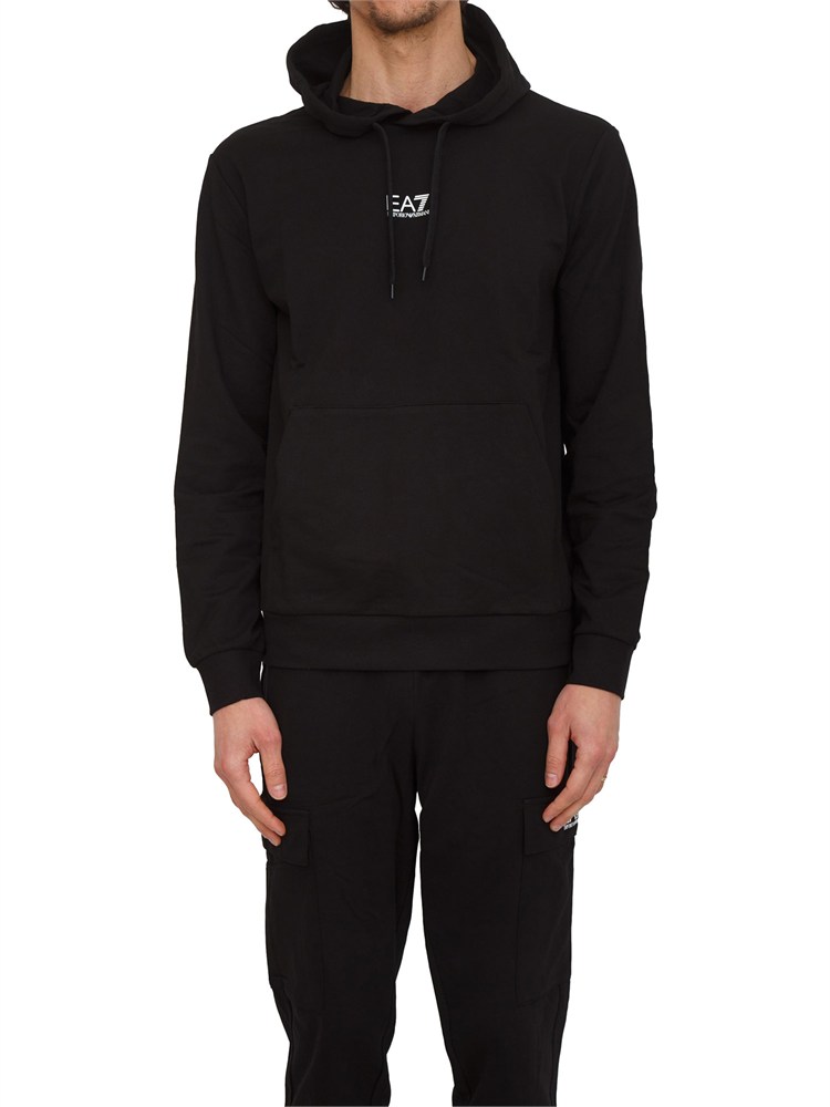 Felpa EA7 Emporio Armani in cotone nero