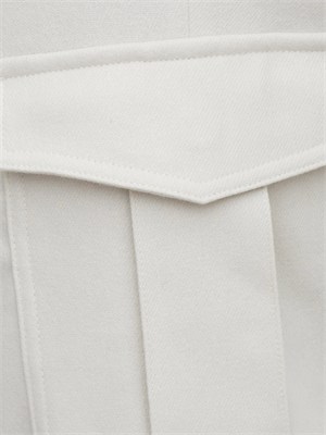 Pantalone cargo Peserico uomo in lana color gesso in UOMO