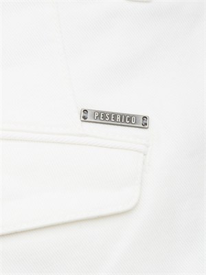 Pantalone con pince Peserico uomo in cotone bianco in UOMO