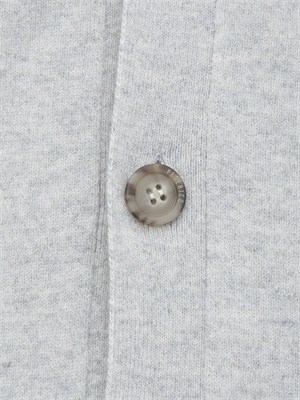 Cardigan Peserico uomo in lana merino e cashmere grigio in UOMO