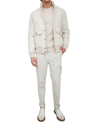 Maglia girocollo Peserico uomo in lana merino e cashmere in UOMO