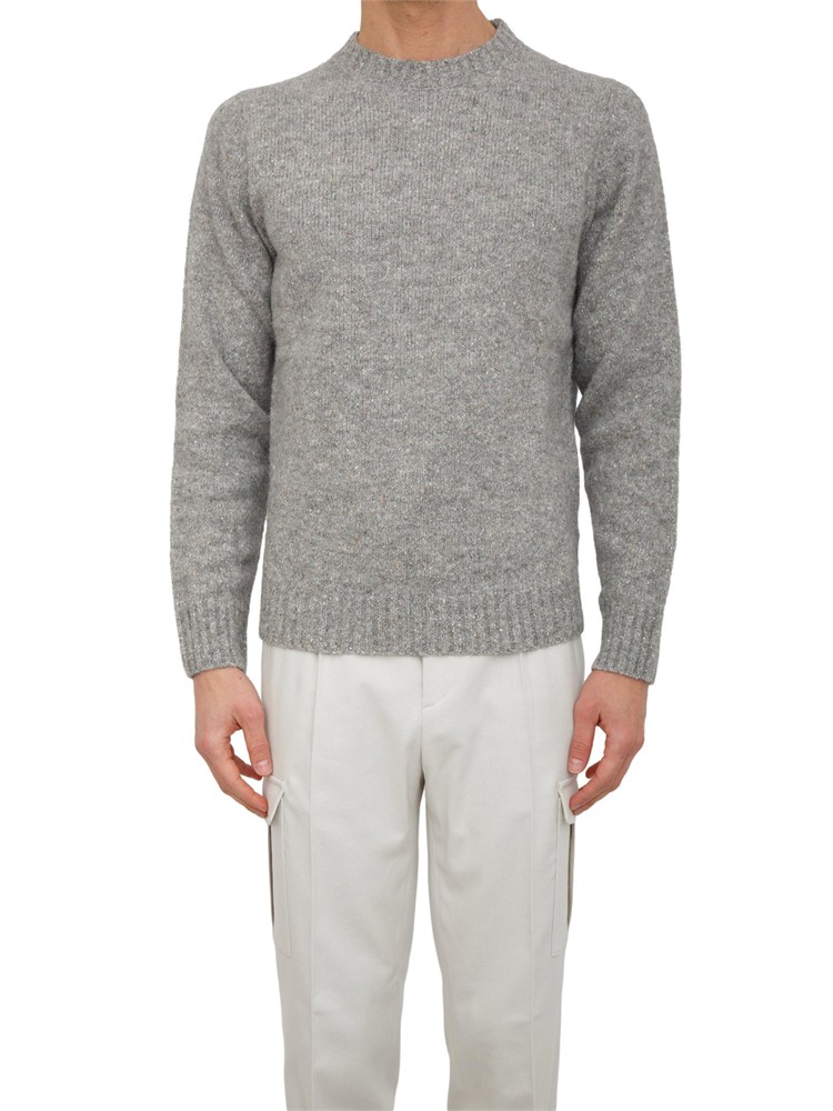 Maglia Peserico uomo in filato moulinÉ bottonato grigio