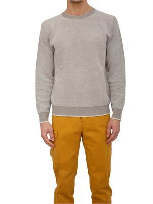 Maglia girocollo Peserico uomo in lana e cashmere beige in UOMO