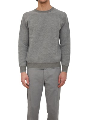 Maglia girocollo Peserico uomo in lana e cashmere grigia in UOMO