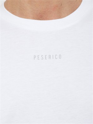 T-shirt bianca Peserico uomo in jersey di cotone in UOMO