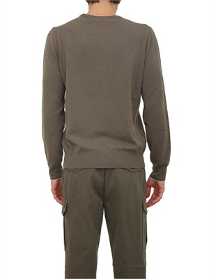 Maglia girocollo Peserico uomo in lana e cashmere verde in UOMO