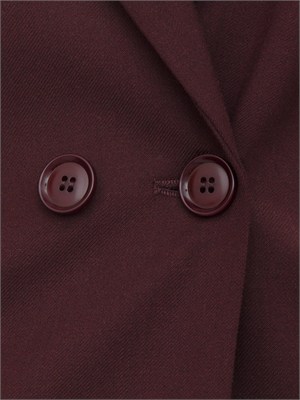 Giacca blazer Twinset in twill misto lana bordeaux in DONNA
