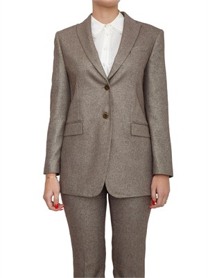 Giacca Twinset in misto lana fantasia chevron con lurex in DONNA