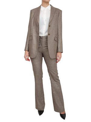 Giacca Twinset in misto lana fantasia chevron con lurex in DONNA