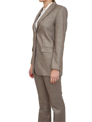 Giacca Twinset in misto lana fantasia chevron con lurex in DONNA