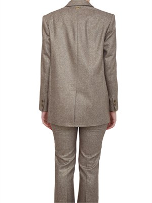 Giacca Twinset in misto lana fantasia chevron con lurex in DONNA