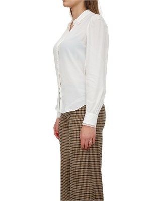 Camicia Twinset in crêpe de Chine bianca in DONNA