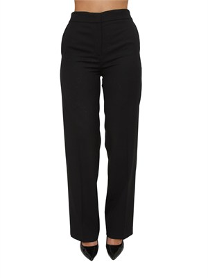 Pantaloni Twinset in twill misto lana nera in DONNA
