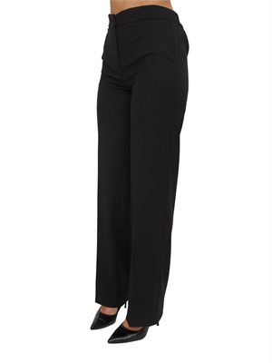 Pantaloni Twinset in twill misto lana nera in DONNA
