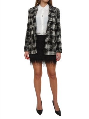 Minigonna nera Twinset con frange fini in DONNA