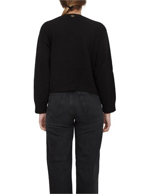 Maglia Twinset in misto angora nera in DONNA