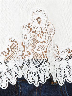 Maglia Twinset in misto angora bianca in DONNA