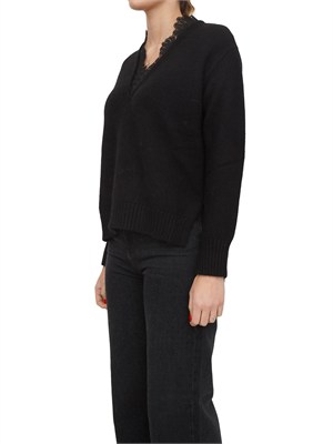 Maglia Twinset in misto angora nera in DONNA