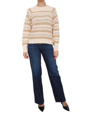 Maglia Twinset in misto alpaca rosa con lurex in DONNA