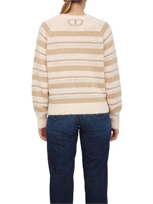 Maglia Twinset in misto alpaca rosa con lurex in DONNA