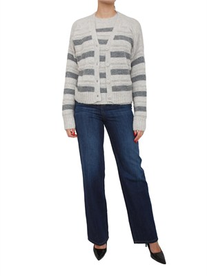 Maglia Twinset in misto alpaca grigia con lurex in DONNA