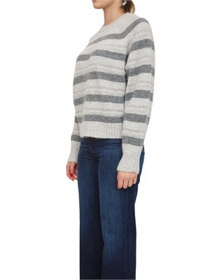 Maglia Twinset in misto alpaca grigia con lurex in DONNA