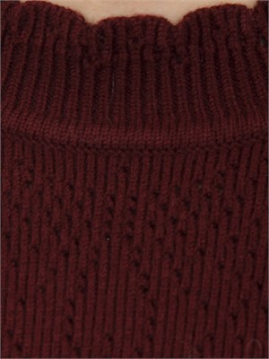 Maglia cropped Twinset in misto viscosa bordeaux in DONNA