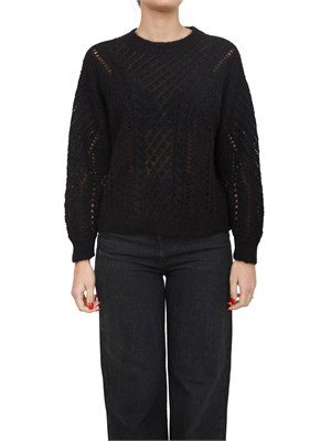 Maglia Twinset in misto mohair nera in DONNA