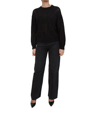 Maglia Twinset in misto mohair nera in DONNA