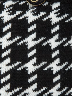 Giacca maglia Twinset in misto viscosa pied de poule nera in DONNA