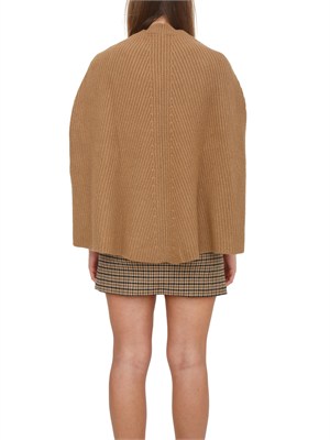 Maglia a mantella Twinset in misto lana cammello in DONNA