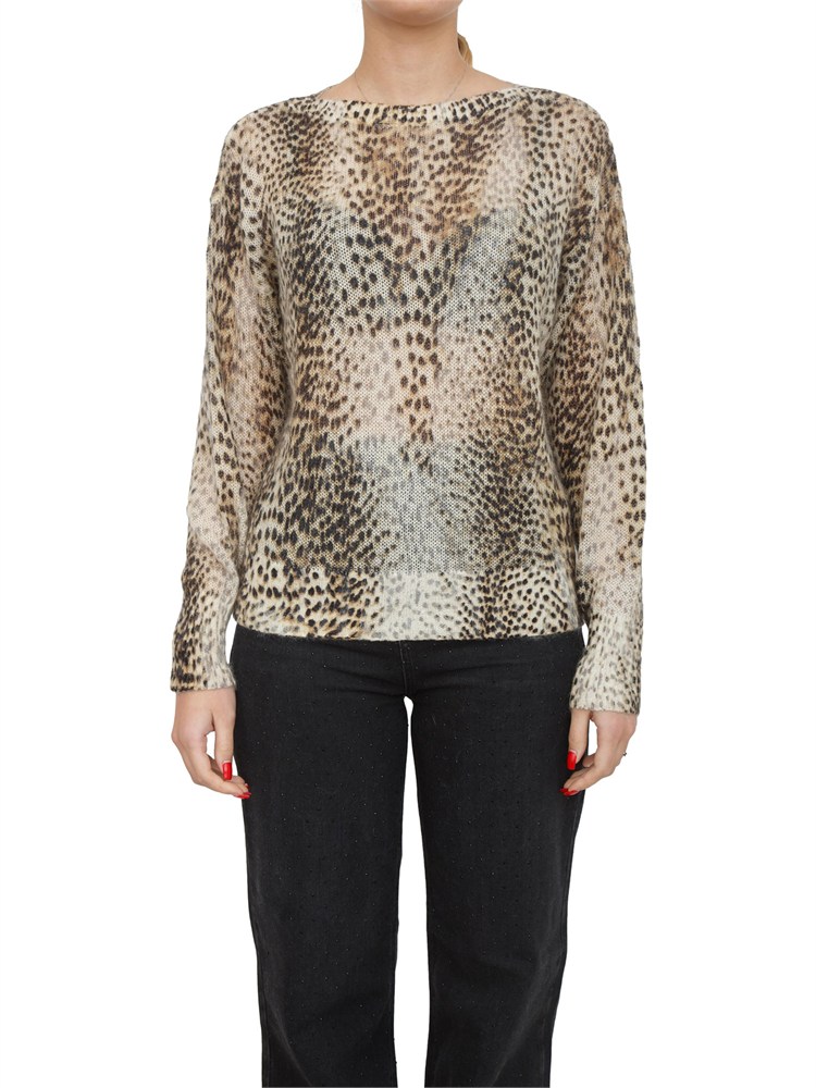 Maglia Twinset in misto mohair stampa animalier