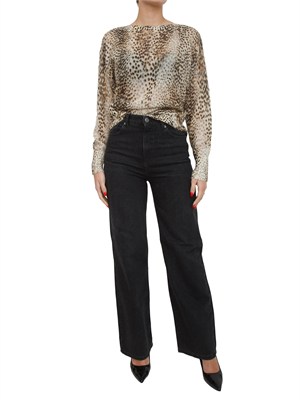 Maglia Twinset in misto mohair stampa animalier in DONNA