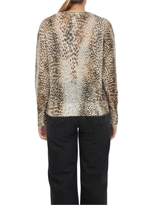 Maglia Twinset in misto mohair stampa animalier in DONNA