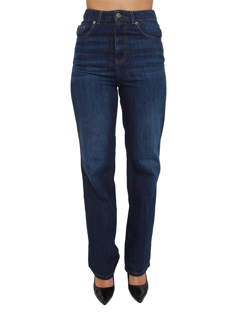 Jeans Twinset in denim di cotone blu