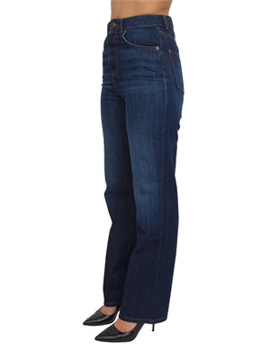 Jeans Twinset in denim di cotone blu in DONNA