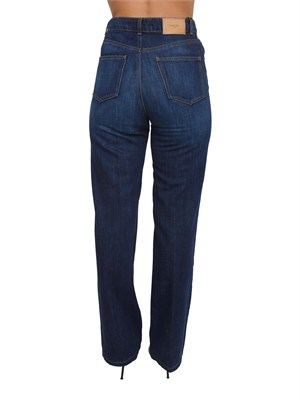 Jeans Twinset in denim di cotone blu in DONNA