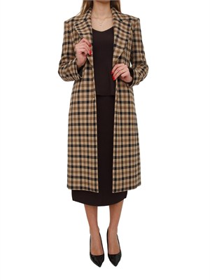 Gonna longuette Twinset misto viscosa marrone in DONNA