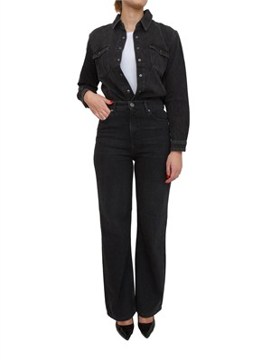 T-shirt bianca Twinet in cotone con inserto in organza in DONNA