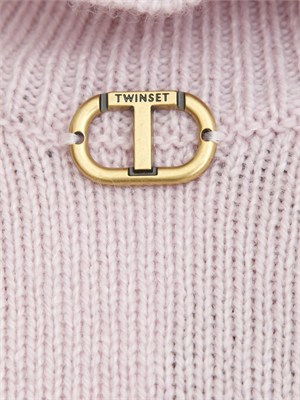 Maglia Twinset in misto lana lilla in DONNA