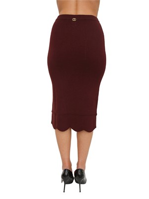 Gonna Twinset in misto viscosa bordeaux in DONNA