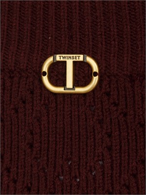 Gonna Twinset in misto viscosa bordeaux in DONNA