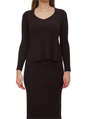 Maglia Twinset misto viscosa marrone in DONNA