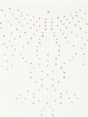 Maglia cropped Twinset in misto viscosa bianco panna in DONNA