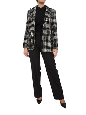 Maglia polo cropped Twinset in misto angora nera in DONNA